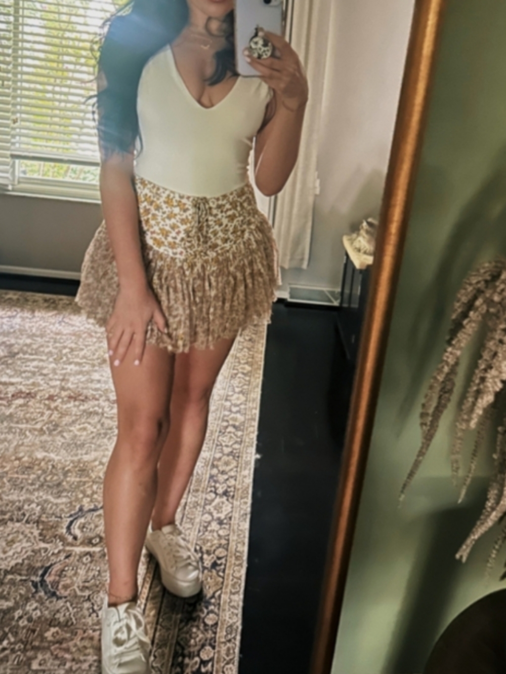 Free People One Blossom In IVORY Corset Shorts SMALL - Picture 7 of 17